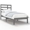 vidaXL Cadru de pat single, gri, 90x190 cm, lemn masiv