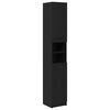 vidaXL Dulap de Baie Stejar negru 32 x 34 x 188,5 cm Lemn prelucrat