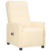 vidaXL Fotoliu de masaj electric, crem, piele ecologică