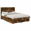 vidaXL Cadru de pat Stejar fumuriu 150 x 200 cm Lemn prelucrat