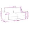 vidaXL Canapea cu 2 locuri, gri închis, 140 cm, material textil
