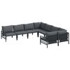 vidaXL Set de canapele pentru grădină cu pernă Antracit Oţel
