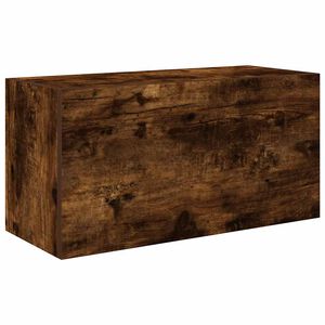 vidaXL Dulap perete baie, stejar fumuriu, 60x25x30 cm, lemn prelucrat