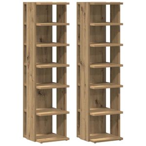 vidaXL Pantofare 2 buc. stejar artizanal, 28x27x102 cm, lemn prelucrat