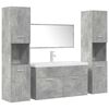 vidaXL Set mobilier de baie, 5 piese, gri beton, lemn prelucrat