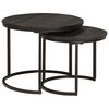 vidaXL Mese de Cafea Nesting 2 buc. Negru 50 x 50 x 40 cm