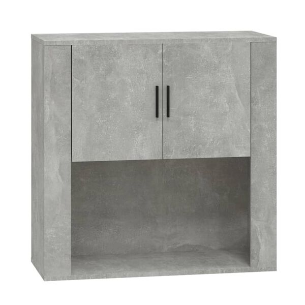 vidaXL Dulap de perete, gri beton, 80x33x80 cm, lemn prelucrat