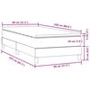 vidaXL Pat box spring cu saltea, gri deschis, 80x220 cm, catifea