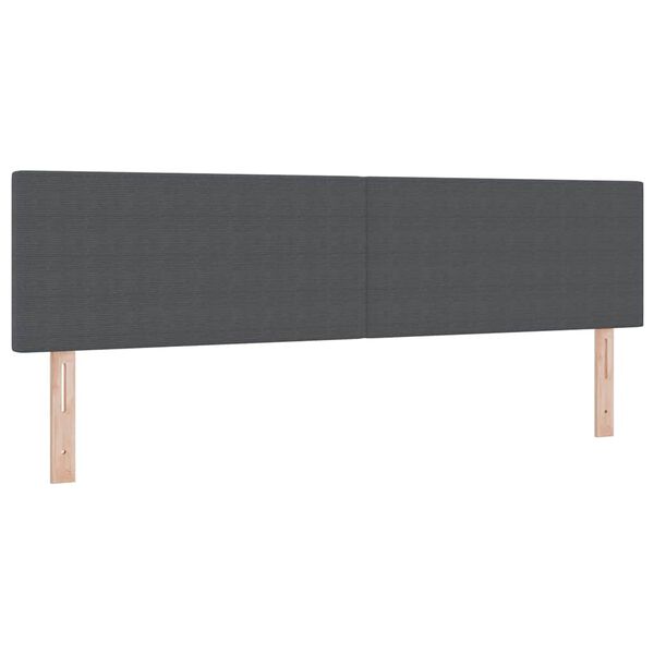 vidaXL Tăblie cap cu headboard Gri &icirc;nchis 180 cm Piele artificială