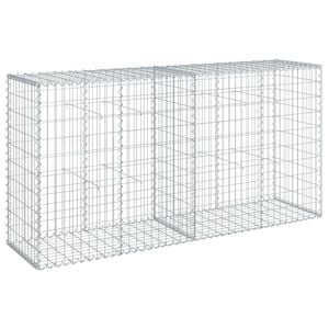 vidaXL Coș gabion cu capac, 200x50x100 cm, fier galvanizat
