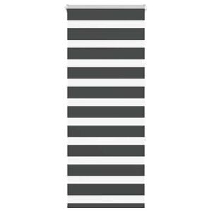 vidaXL Jaluzea tip zebra neagră lățime țesătură 60,9 cm poliester