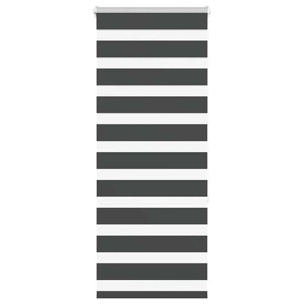 vidaXL Jaluzea tip zebra neagră lățime țesătură 60,9 cm poliester