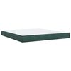 vidaXL Pat box spring cu saltea, verde &icirc;nchis, 180x200 cm, catifea