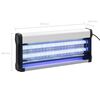 vidaXL Aparat anti-insecte, negru, aluminiu ABS, 40 W