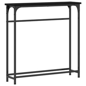 vidaXL Masă de consolă Stejar Negru 75 x 19,5 x 75 cm Lemn prelucrat