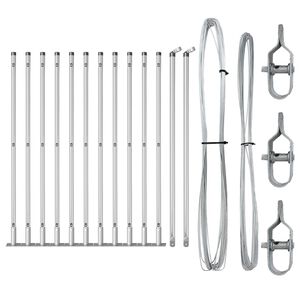 vidaXL Stâlpi de Gard 13 pcs Argintiu Ø32mm 50 cm Oțel galvanizat
