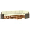 vidaXL Set canapea sectională cu pernă 7 pcs Natural și Crem