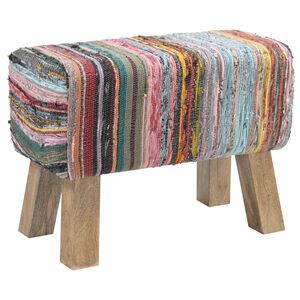 vidaXL bancă 60 x 30 x 45 cm Piele Naturală Multicolour
