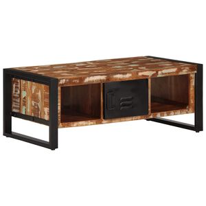vidaXL Masuta de cafea multicolora 90x50x36 cm lemn masiv recuperat