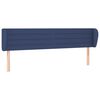 vidaXL Tăblie de pat cu aripioare, albastru, 203x23x78/88 cm textil