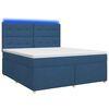 vidaXL Pat boxspring cu saltea albastru 140 x 200 cm Țesătură