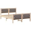 vidaXL Cadru de pat Gri taupe 150 x 200 cm Lemn de pin masiv