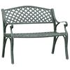 vidaXL Bancă de grădină, verde, 102 cm, aluminiu turnat