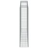 vidaXL Coșuri gabion arcuite, 7 buc, 300x50x220/240cm, fier galvanizat