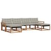 vidaXL Set de canapele de exterior 6 buc. Gri natural și deschis