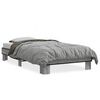 vidaXL Cadru de pat, gri sonoma, 75x190 cm, lemn prelucrat și metal