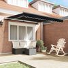 vidaXL Cortina Retractabilă Negru 350 x 250 cm Poliester și oțel