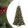 vidaXL Brad de Crăciun artificial cu glob 150 cm 150 LED-uri Alb cald