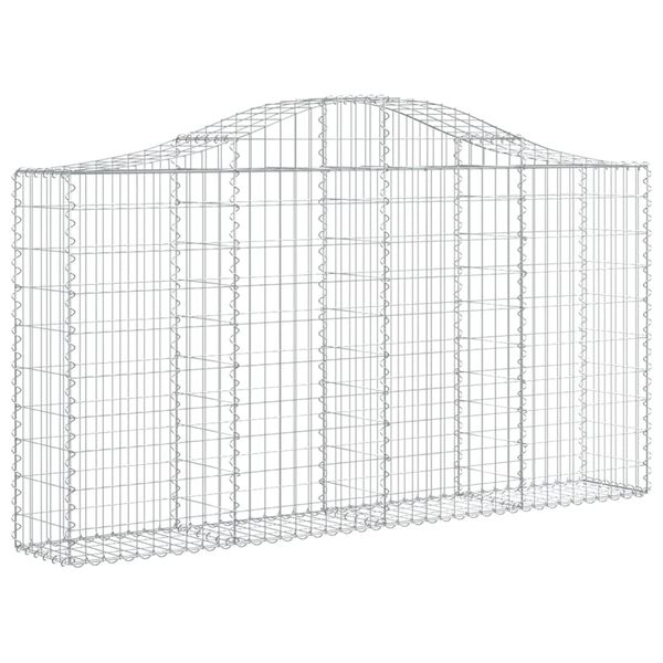 vidaXL Coșuri gabion arcuite 13 buc, 200x30x100/120 cm fier galvanizat