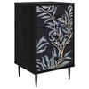 vidaXL Dulap de noapte DOKKUM Stejar Negru 36 x 33 x 61 cm