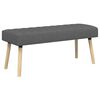 vidaXL Bancă cu tapițare canelată Gri &icirc;nchis 110 x 40 x 46 cm Țesătură