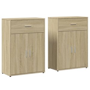 vidaXL Comode, 2 buc., stejar sonoma, 60x30x84 cm, lemn compozit