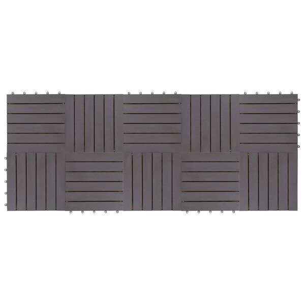 vidaXL Plăci pentru Deck 10 pcs Gri 30 x 30 cm Lemn de Acacia