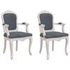 vidaXL Scaune de sufragerie 2 buc. gri 62x59,5x100,5 cm, catifea