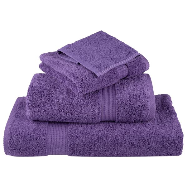 vidaXL Set de prosoape premium SOLUND, 12 piese, violet, 600 g/m&sup2;