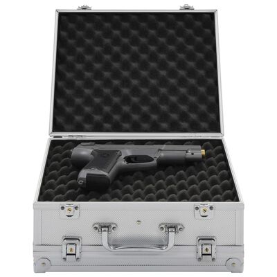 vidaXL Valiză pentru armă, argintiu, aluminiu ABS