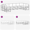 vidaXL Set de canapele de exterior 10 pcs Gri natural și deschis