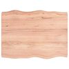 vidaXL Blat masă, 80x60x(2-6) cm, maro, lemn tratat contur organic