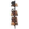 vidaXL Set rafturi de perete cu raft 6 pcs Lemn Vechi 100 x 25 x 30 cm