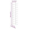 vidaXL Suport sticle de vin de perete, 24 sticle, negru, fier