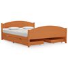 vidaXL Cadru de pat cu 4 sertare, maro miere 160x200 cm lemn masiv pin