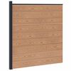 vidaXL Set de Gard 175 x 186 cm WPC și Aluminiu Maro