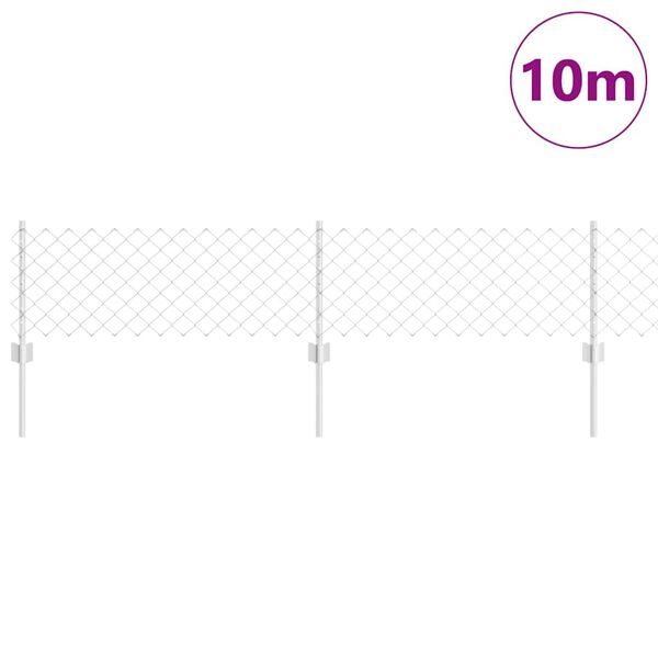 vidaXL Gard cu St&acirc;lp Argintiu 0,4 x 10 m Oțel