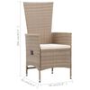 vidaXL Set mobilier pentru grădină, 5 piese, bej