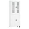 vidaXL Dulap &icirc;nalt, alb, 69,5x34x180 cm, lemn compozit