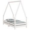 vidaXL Cadru de pat pentru copii, alb, 70x140 cm, lemn masiv de pin
